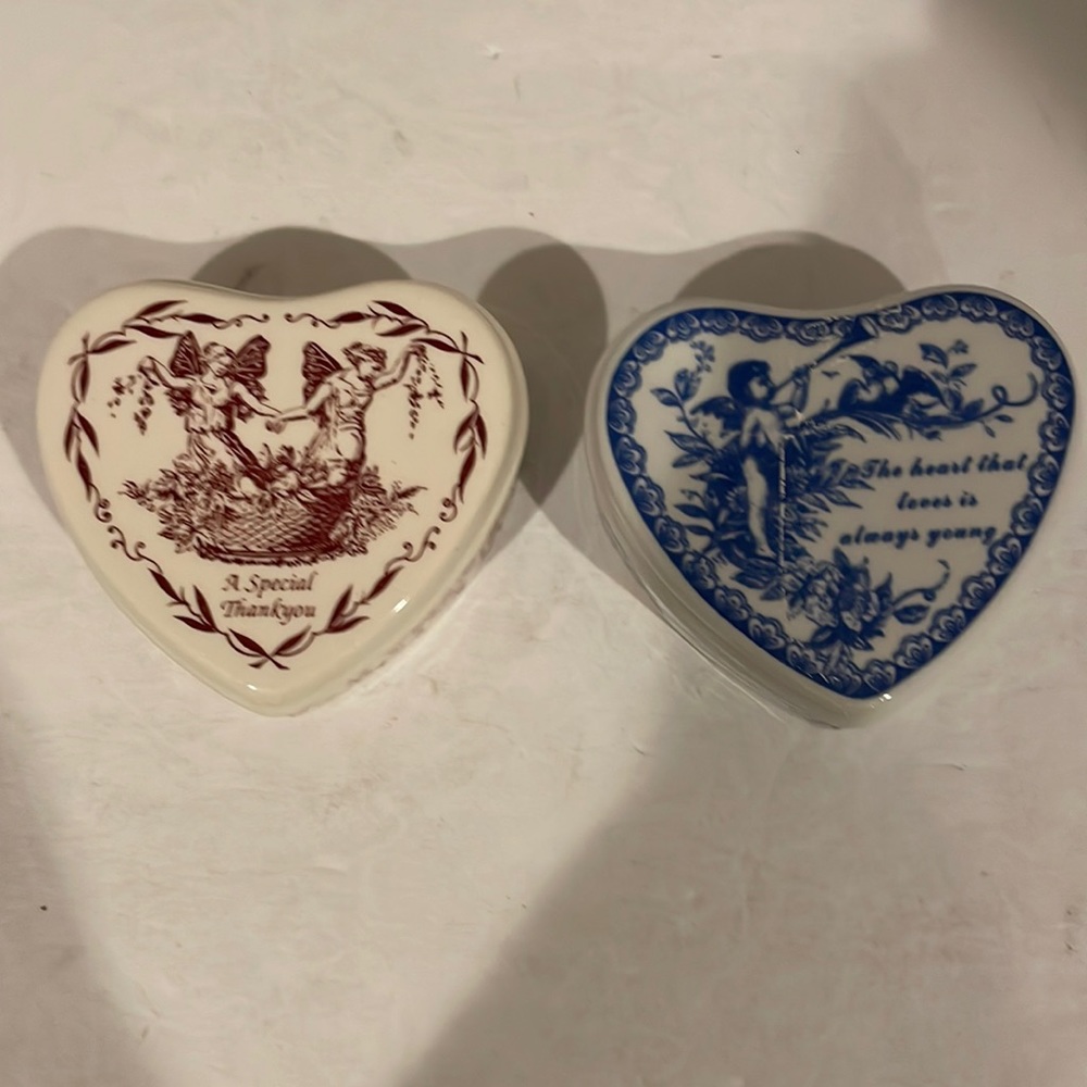 Pair of Spode Trinket Boxes